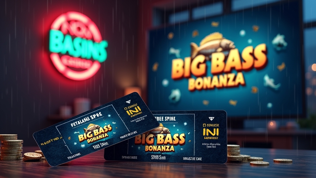 UK casino lobby showing no deposit bonus cards beside Big Bass Bonanza